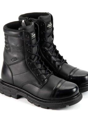 Thorogood Womens Black Tactical Jump Boots 8" Side-Zip Gen-Flex2 834-6888 Size 7